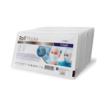 Roll Maske 3 Katlı, Tek Tek Paketli, 20 Adet