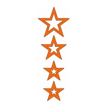 Cg F.turuncu Yıldızlı Çamurluk Üst Sticker Standart