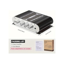 Hightower Siyah 2.1 Kanallı Ses Güç Amplifikatörü, 20wx2+40w Rms, D Sınıfı Dijital Subwoofer Çıkışlı