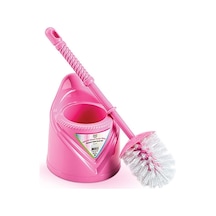 Muhafazalı Topuz Wc Fırçası Takımı Asorti Renk Pembe