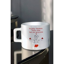 Sevgililer Günümüz Kutlu Olsun Sevgiliye Hediye Baskılı Çay-Kahve Fincan