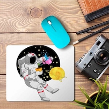 Astronot Dünya Gezegen Baskılı Mousepad Mouse Pad