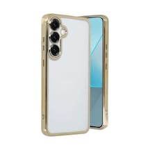 Samsung Galaxy Uyumlu , S25 Kılıf Razer Lensli Silikon - Gold