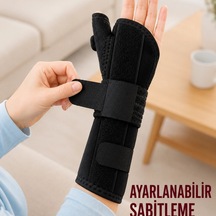 Metal Destekli El Bilekliği Başparmak Destekli Uzun Bilek Ateli Standart Beden