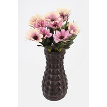 Lüx Beton Vintage Vazoda Yapay Papatya Dekoru 30 Cm Krem-mor