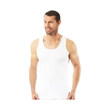 Nacar Store Erkek Beyaz 6'lı Paket Pamuklu Atlet Beyaz-1