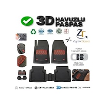 Honda Crv 2005 4 Cm Derin Havuzlu 5 Parça 3d Universal Oto Paspas Siyah-kırmızı