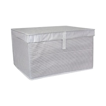 Tofipashop 1 Adet Kapaklı Çok Amaçlı Çamaşır Saklama Düzenleme Hurç, Kutu Maxi 50x40x30 Gri