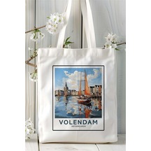 Art Hediye Volendam Baskılı Bez Çanta Omuz Çantası Kişiye Özel Desen Çok Renkli