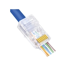 Rj45 Cat6 Açık Uçlu Soket 8p/8c Cat6 Konnektör 100 Adet