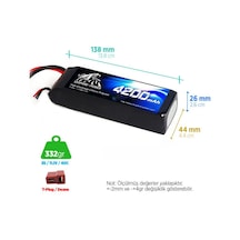 Leopard Power 4200 mAh 11.1V 3S 40C Lityum Polimer Lipo Batarya Pil T Plug