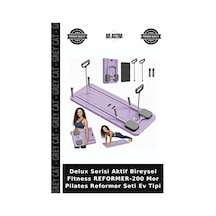 Delux Serisi Aktif Bireysel Fitness Reformer-200 Mor Pilates Reformer Seti Ev Tipi