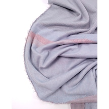 Mavi Gri Pembe Enine Çizgili Pano Desen Jakarlı İnterlok Kumaş Hırkalık & Kazaklık 150x100cm Her Pano -12381 Mavi,gri,pembe