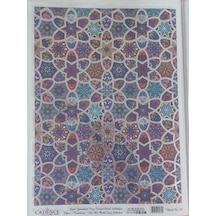 Cadence Desenli Gümüş Varak Pirinç Dekoapaj Kağıdı - Model 032