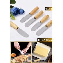 6'lı Ahşap Saplı Kahvaltı Bıçağı Seti Sos Sürme Bıçağı