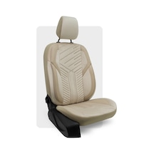 Otexo Panther Taytüyü Ortopedik Destekli Airbag Uyumlu Universal Oto Koltuk Kılıfı Krem - Krem