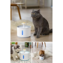 Technojet Kedi Köpek Otomatik Su Pınarı Su Çeşmesi Led Işık Göste