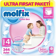 Molfix Külot Bebek Bezi 4 Beden Ultra Fırsat Paketi 86 x 4 344 Adet 4'lü