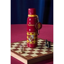 Potter Lisanslı Charmlı Termos 600 Ml Kırmızı Açık Beyaz