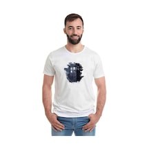 Doctor Who Flower Tumblr Baskılı Beyaz Erkek Tshirt