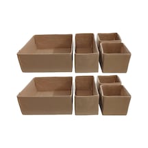 Balkan Room 8'li Bej Çekmece İçi Düzenleyici Organizer Set - Çok Bej