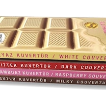 Kuvertür 4 Lü Çikolata / Bitter, Sütlü,beyaz, Frambuaz Çikolatalar 200 Gr. X 4