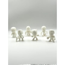 6'lı 3d Boyanabilir Avengers Figür Seti Çocuk Boyama Aktivite Seti 6 Renk Boya + 2 Fırça + Palet