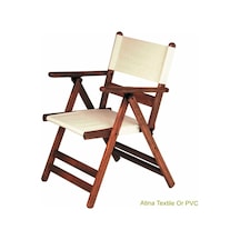 Motoryagmarket Bahçeme Marmaris Pvc Katlanır Ahşap Bahçe Balkon Sandalyesi