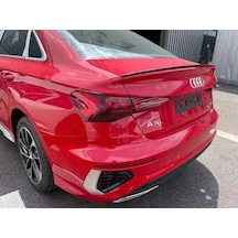 Audi A3 8y Sd S3 İnce Spoyler 2021+ Parlak Siyah İthal Plastik