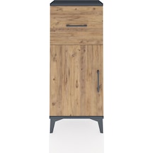 Arges Komodin Tek Raflı Tek Çekmeceli Tek Kapaklı 44x30x106 Antrasit-çam Antrasit