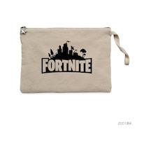 Fortnite Logo 1 Krem Clutch Astarlı Cüzdan / El Çantası