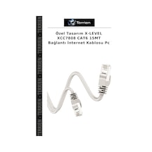 Özel Tasarım X-level Xcc7808 Cat6 15mt Bağlantı İnternet Kablosu Pc