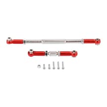 Novahub Alüminyum Servo Çekme Çubuğu Seti - Kırmızı, Mn-d90 Mn-99 Mn-91 Fj-45 Rc Araba İçin