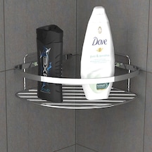 Ahlez Ömür Boyu Paslanmaz Krom Tek Kat Köşe Süngerlik Şampuanlık