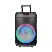 Hgea Gd-1203 Dijital Led Göstergeli Fm Radyolu Mikrofonlu Rgb Tws 12 İnç Stereo Bass Kablosuz Karaok