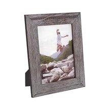 International Designs Rustikal Fashion Breit Linear Graywash Holz Bilderrahmen, 5 X 7, Grau