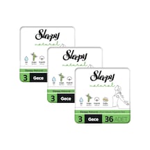 Sleepy Natural Ultra Hassas Hijyenik Ped Gece 3 x 36'lı