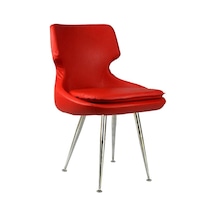 Mobilyakeyfi Bürocci Zaga Metal Ayaklı Misafir Koltuğu-Kırmızı-2023P0116