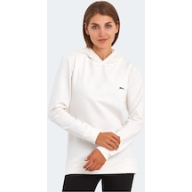 Slazenger KATHY IN Kadın Kapüşonlu Ekru Sweatshirt