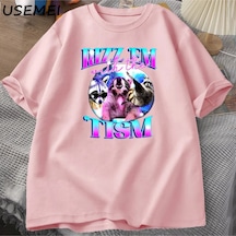 Flood Of Style Rizz Em İle Tism Komik T Shirt Erkekler Vintage Rakun Bootleg T-shirt Otizm Tees Kısa Kollu P Pembe