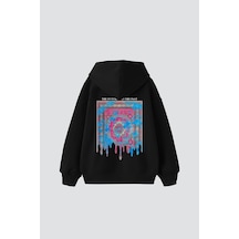 Tarzsokak Liquid Rug Baskılı Oversize Unisex Siyah