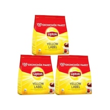 Lipton Yellow Label Demlik Siyah Poşet Çay 3 x 150'li