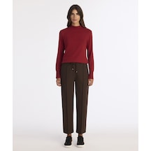Yargıcı Tapered Yüksek Bel Pantolon 25kkpn3033x 003 Kahverengi