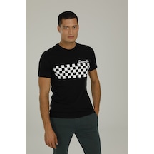 Superfly 22540-Men Tshırt Black Wh Beyaz Erkek Kısa Kol T-Shirt Çok Renkli