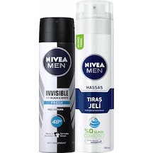 Nivea Men Hassas Tıraş Jeli 200 ML + Invisible Black & White Fresh Deosprey 150 ML