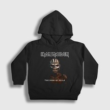 Presmono Unisex Çocuk Souls Iron Maiden Kapüşonlu Sweatshirt Siyah