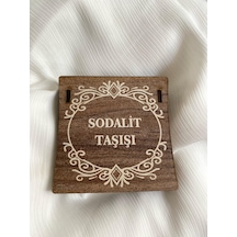 İlknur Doğal Taş Evi Ahşap Kutulu Doğal Taş Bileklik Çok Renkli