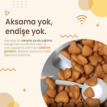 Haustier Qq009 Gece Görüşlü 1080p Fhd Kameralı, Akıllı Otomatik Kedi Mama Kabı, Tuya App-wifi Uzaktan Kontrol, Sesle Çağırma, 2.4ghz-5ghz, 6lt Hazne, Metal Kase Beyaz