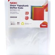 Noki A4 10'lu Şeffaf Yapışkanlı Defter Kabı 60160-10
