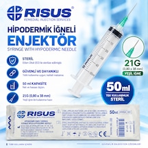 50 Cc Yeşil Uç Enjektör 20 Adet